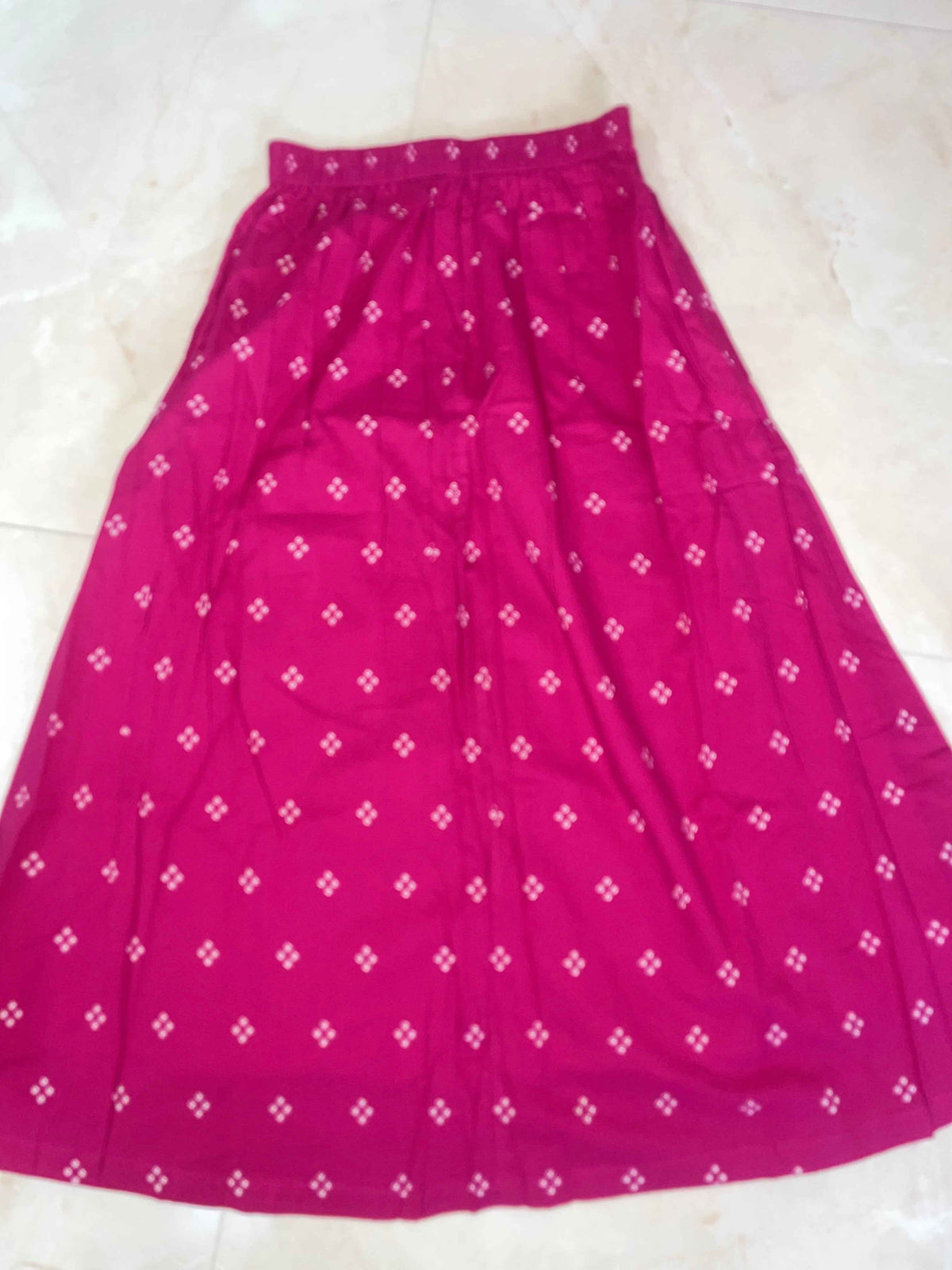 Rani Pink Hand Block Cotton Skirt Set