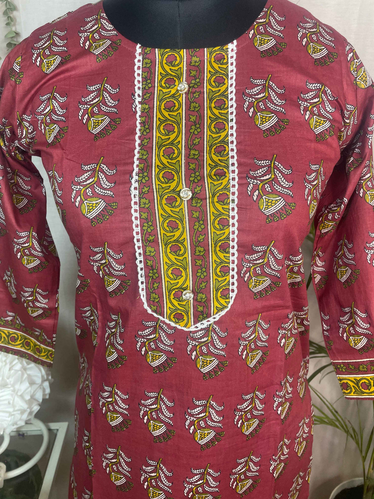 Kavisha Rust Rose Cotton 3 Pcs Suit Set