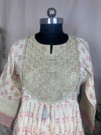 Mihika Ivory Rose Cotton 3 Pcs Suit Set
