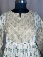 Manya Ivory Sage  Cotton 3 Pcs Suit Set