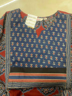 Red Ajrakh Short Kurti
