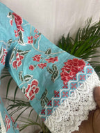 Aaira Aqua Bloom  3 Pcs Suit Set