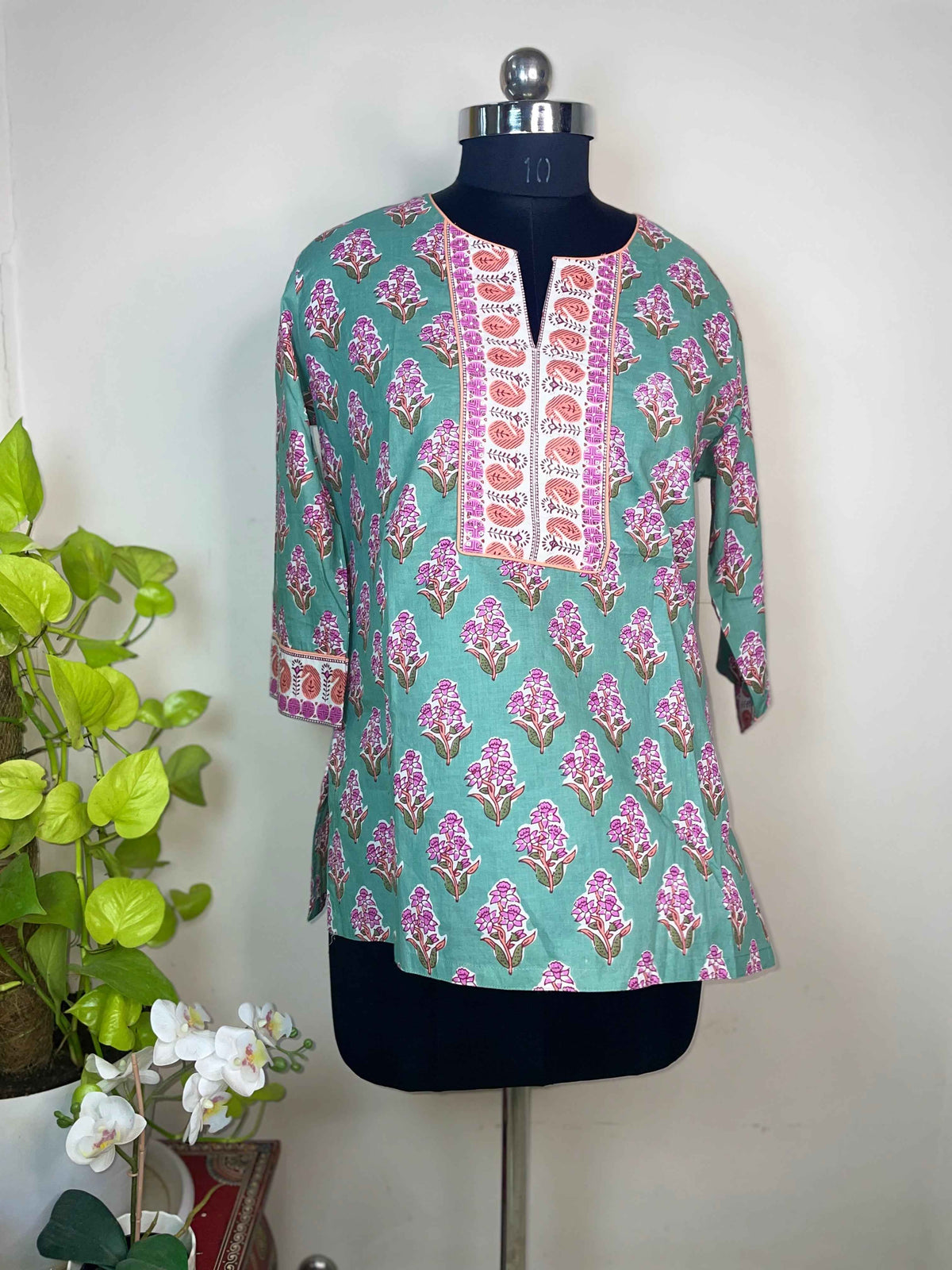 Mint Bloom Short Kurti