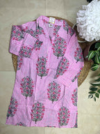 Pink Stripped Floral Co-ord Set