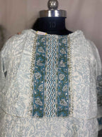 Mira Ivory Blue Sharara 3 Pcs Suit Set