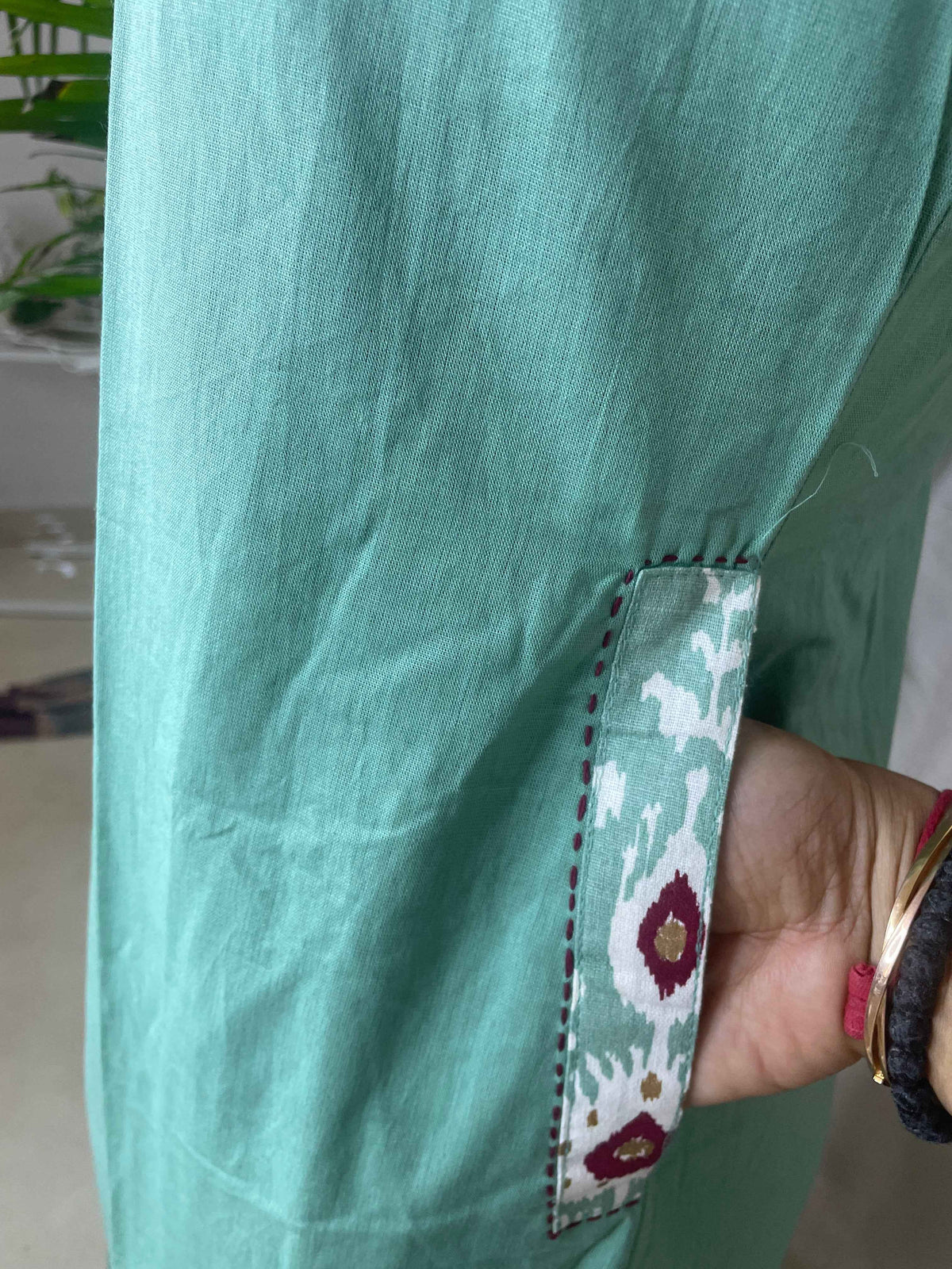 Mahi Mint 3-Piece Spaghetti Palazzo Set