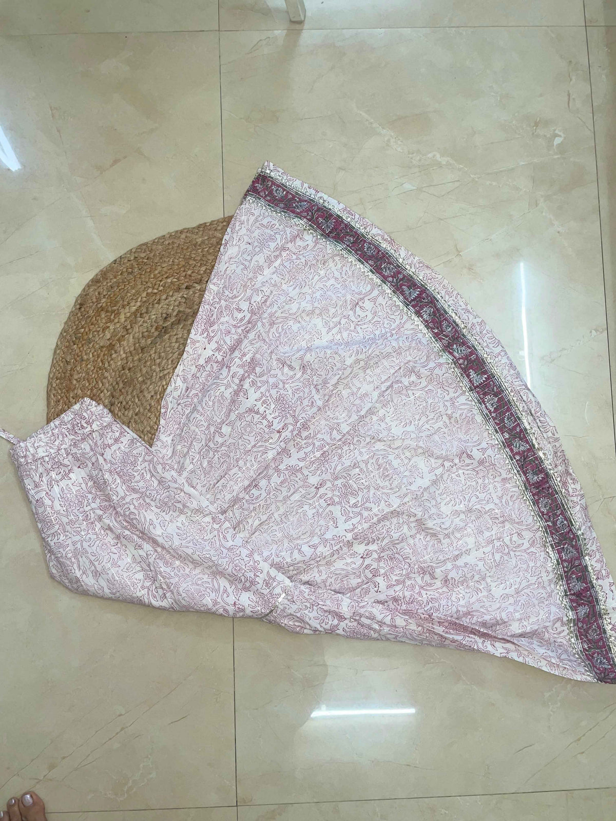 Mira Ivory Pink  Sharara 3 Pcs Suit Set