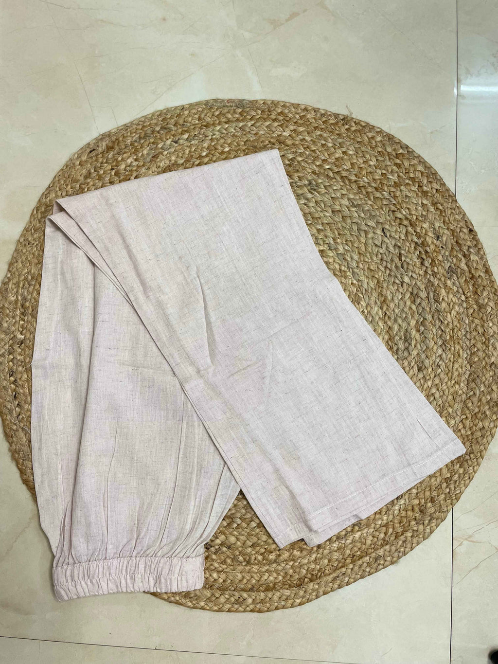 Ridhi Ivory Pink Cotton 3 Pcs Suit Set