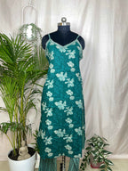 Tarvi Teal Floral 3-Piece Spaghetti Set