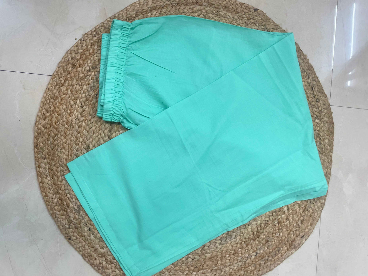Dhruvi Mint Lemon Cotton 3 Pcs Suit Set