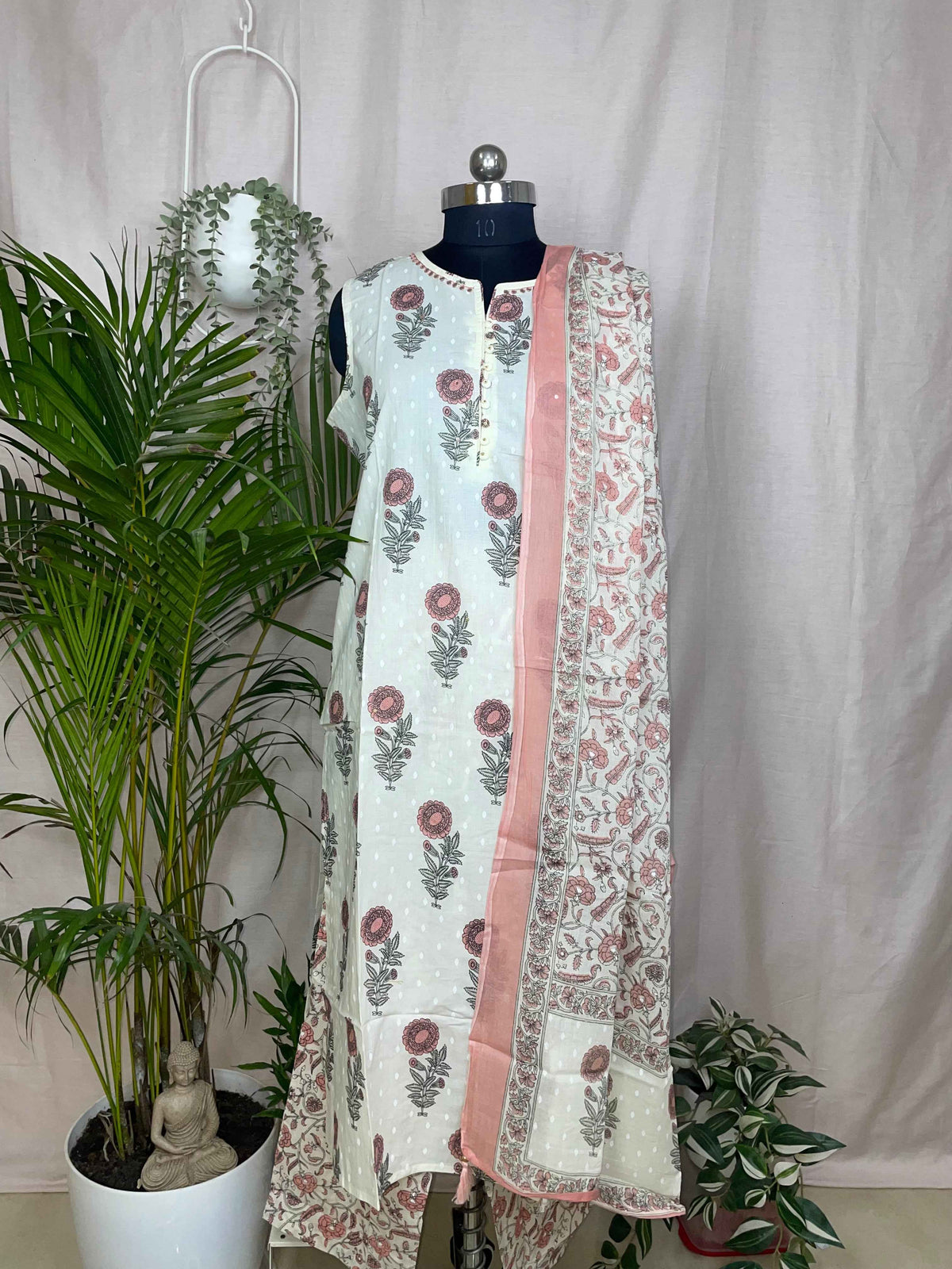 Arha Ivory Blush 3-Piece Kurta Set