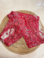 Riddhi Red Paisley 3-Piece Spaghetti  Set