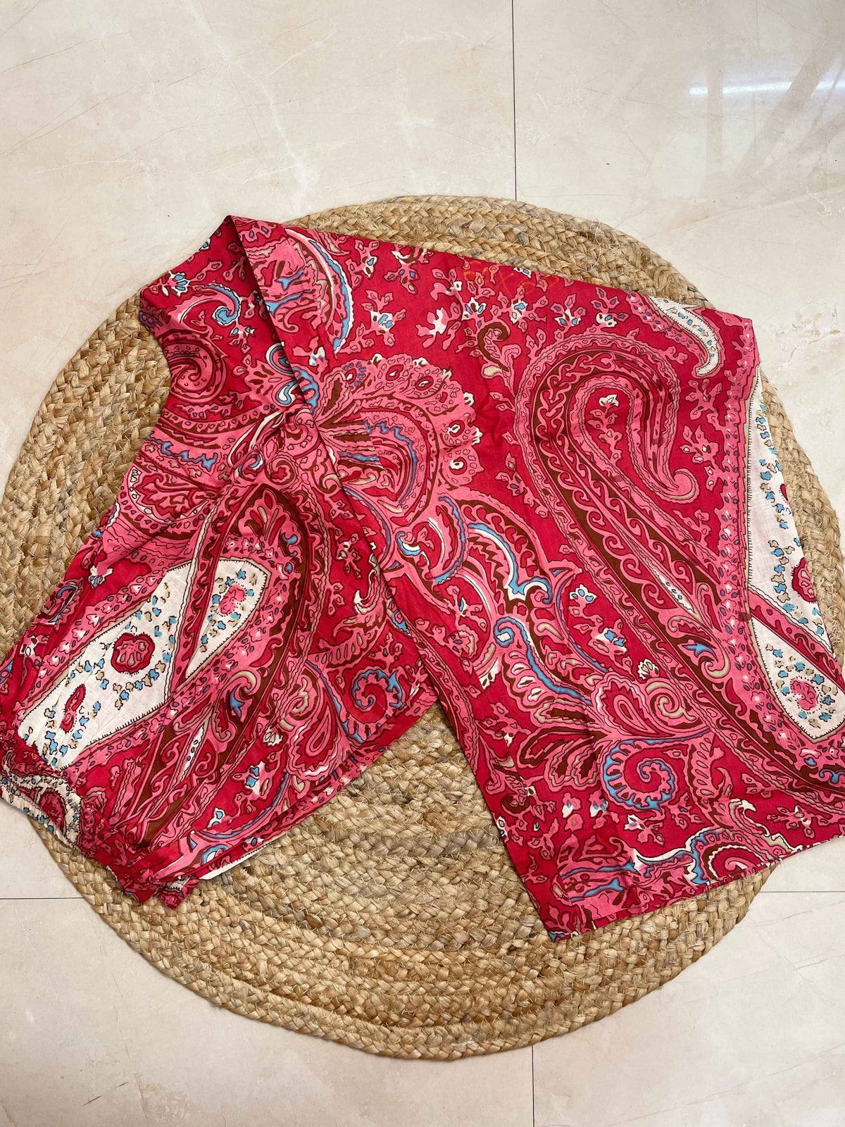 Riddhi Red Paisley 3-Piece Spaghetti  Set