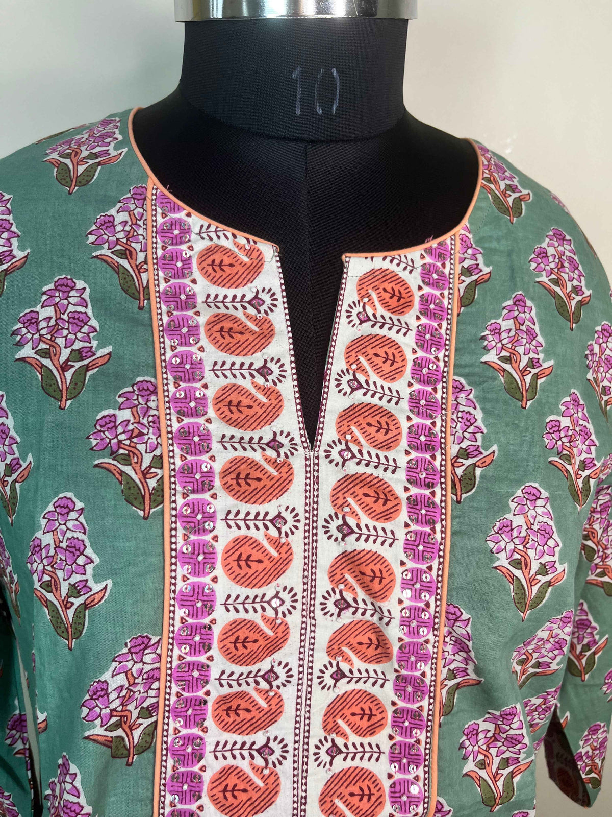 Mint Bloom Short Kurti
