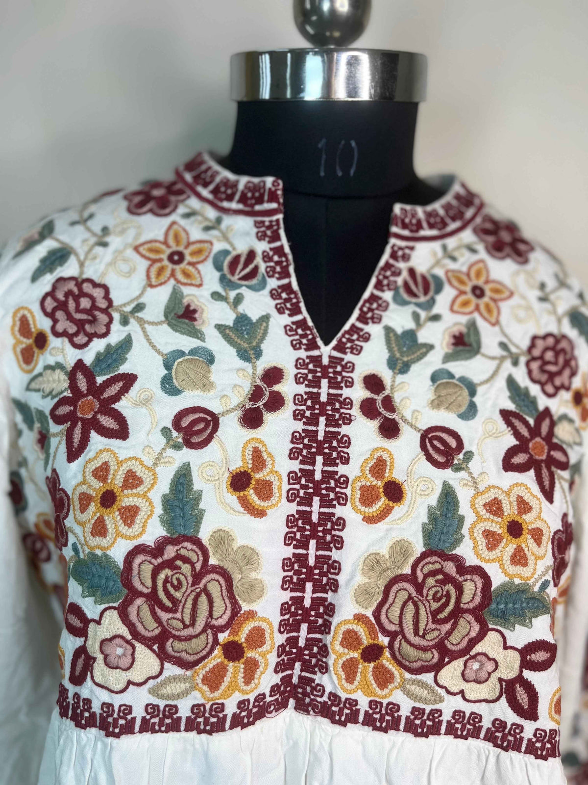 The Ivory Bloom Short Kurti