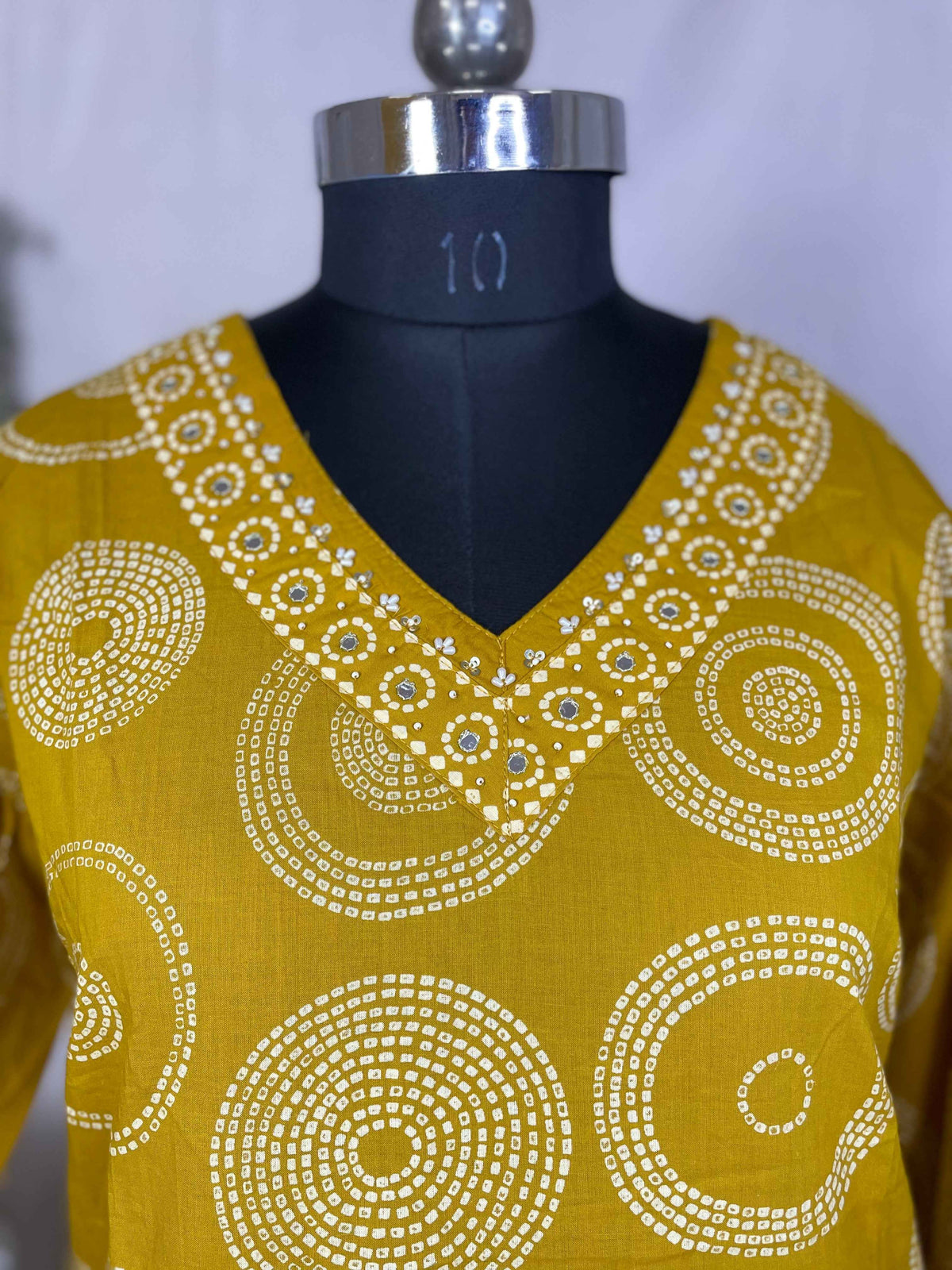 Mahi Mustard Circle Cotton 3 Pcs Suit Set
