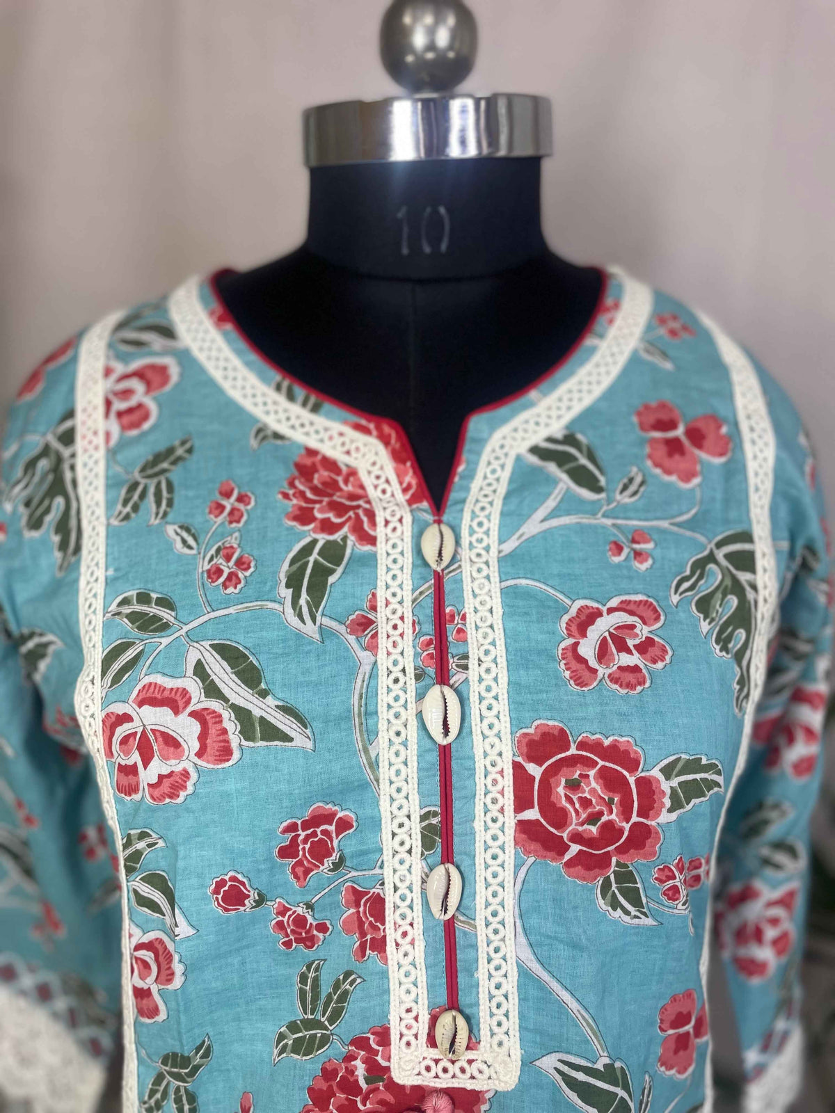Aaira Aqua Bloom  3 Pcs Suit Set
