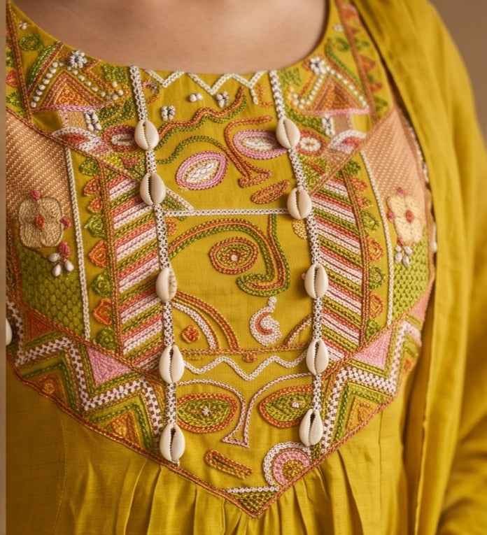 Hiral Mustard 3-Piece Spaghetti Dress Set
