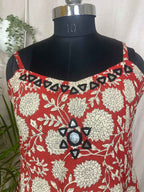 Kavya Rust Floral 2-Piece Spaghetti Set
